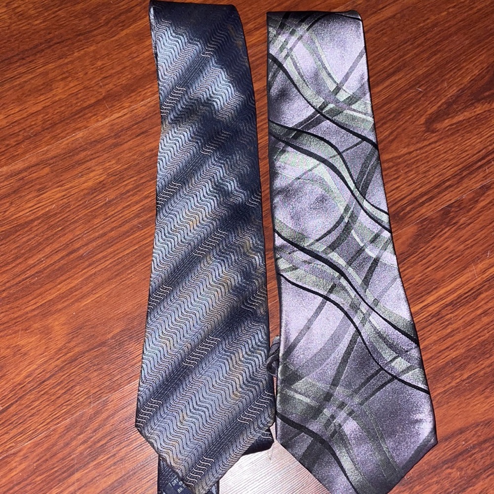 Grey pattern ties - Picture 2 of 3